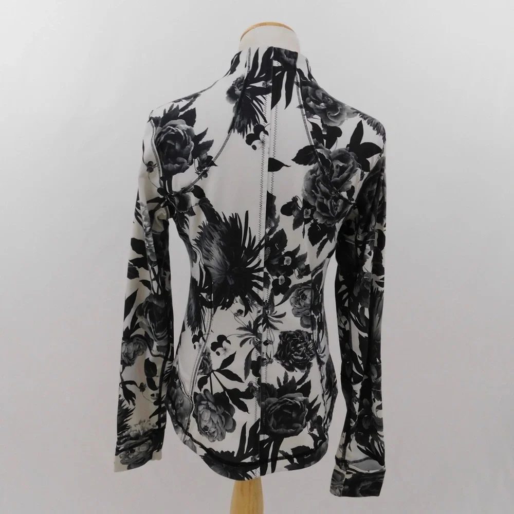 lululemon athletica Black & White Floral Full-Zip Jacket